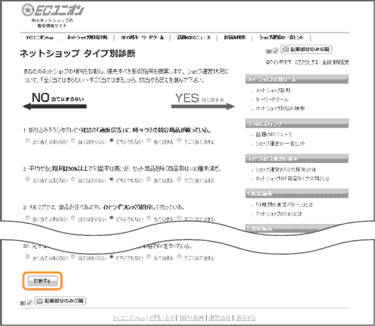 ネットショップタイプ別診断