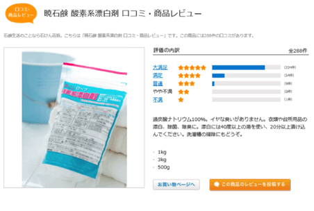 「商品レビューコーナー