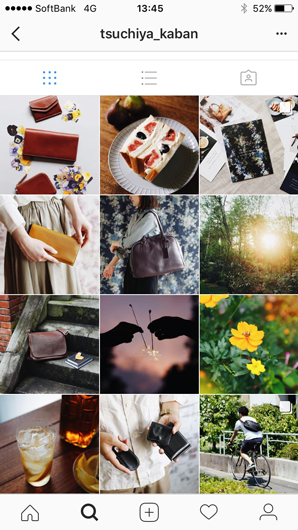 Instagramのプロフィール画面