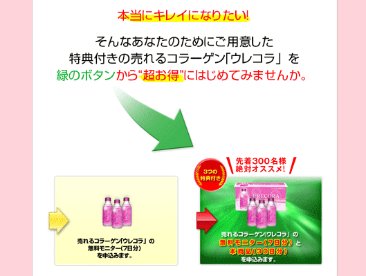 左側に無料サンプルを、右側に本商品を表示