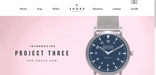 「ShoreProjects」のECサイト