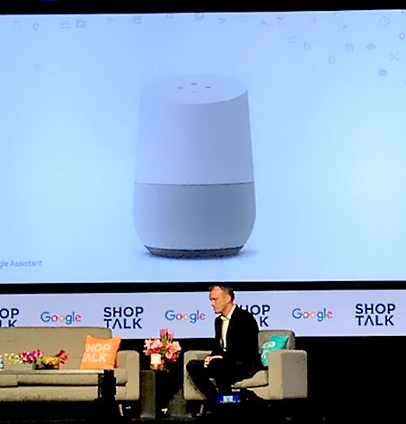 ECは最新のテクノロジーでどう変わる？ 決済の未来、AI、リアル戦略など米国EC最前線 AI活用事例で、音声認識デバイスの「Google Home」との会話が披露