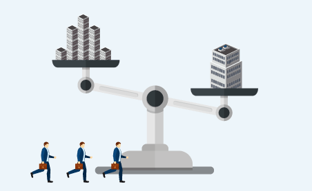 大企業との取引は1回の取引量が多い。中小企業との取引は1回の取引量が少ないから、中小企業には担当が付けられない