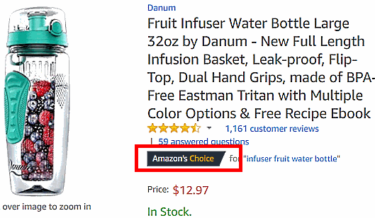 Amazon.comで展開されている、Amazon Alexa対応デバイス向けの機能で、特定の基準を満たす製品をAmazonが認定する「Amazon's Choice」