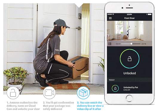 「Amazon Key」は鍵やパスコードなしで作動できる