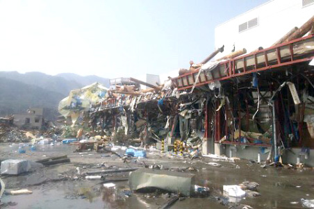 震災直後の及川冷蔵