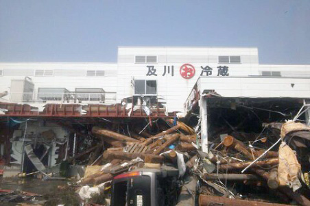 震災直後の及川冷蔵