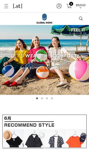 アダストリアの自社ECサイト[.st]（ドットエスティ）では18ブランドを取り扱う