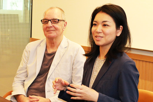 共同創業者の酒井陽子さん（右）とショーン・ターピンさん（左）