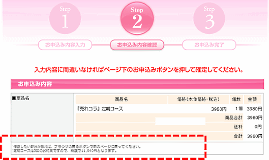 料金総額の表示例