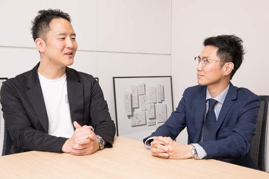 バルクオム 代表取締役CEO 野口卓也氏とSUPER STUDIO　エヴァンジェリスト 真野勉氏