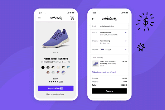「Shop Pay」ボタンイメージ