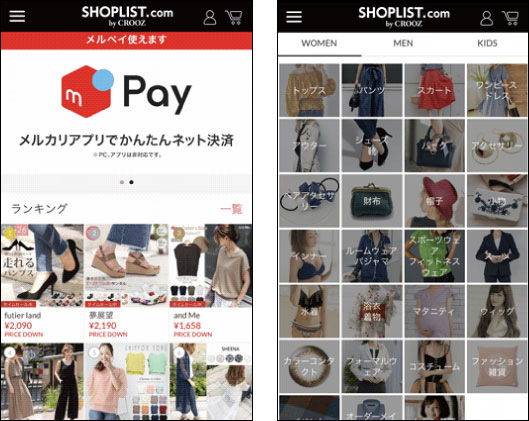 SHOPLIST.comのスマホサイト
