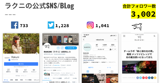 ラクニの公式SNSとブログ
