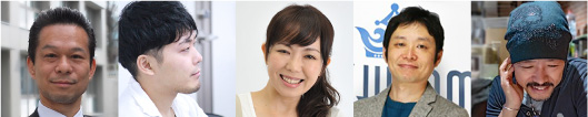 東海大学総合社会科学研究所Eコマースユニット客員准教授 小嵜秀信氏、一般社団法人イーコマース事業協会（ebs）代表理事 理事長 岡村篤氏、九州ECミーティング 幹事 室水房子氏、東海イービジネス研究会（TEK）会長 西川徹氏、一般財団法人日本電子商取引事業振興財団（J-FEC）理事 倉持匡志氏