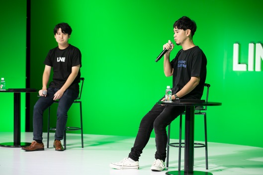 スリーズの天野氏（写真右）と坪内の坪内氏