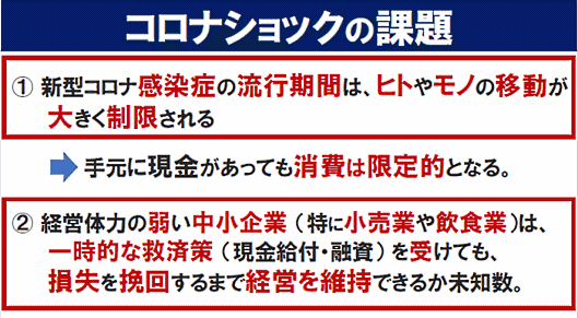 コロナショックであがっている課題