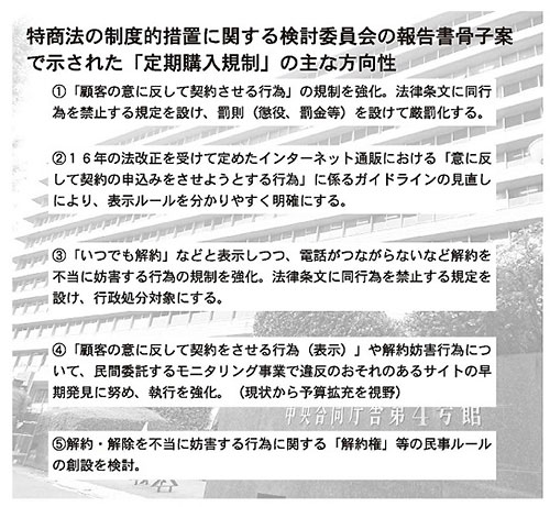 通販新聞 消費者庁 特商法 定期購入の規制 定期縛り 特定商取引法及び預託法の制度の在り方に関する検討委員会