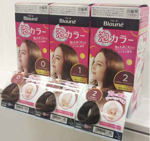 従来花王が店頭で利用してきた「毛束プッシュイン」