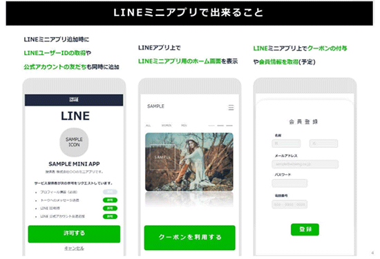 ecbeing ECサイト構築 LINEミニアプリ ecbeing LINEミニアプリ オプション
