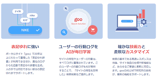 「goo Search Solution」の特徴