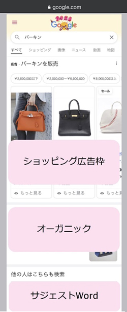 Googleの検索結果（例）