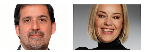 NRFのセッションに登壇したアイラ・カリッシュ氏 （Deloitte Chief Global Economist）と、ジェイニー・ホワイトサイド氏（Walmart Executive Vice President, Chief Customer Office）
