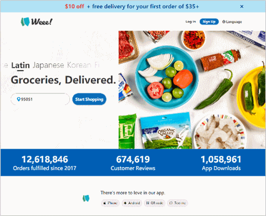 アメリカのアジア系/ヒスパニック系食材宅配サービス「Weee!」