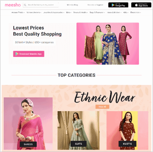 インドのソーシャルコマース「Meesho」