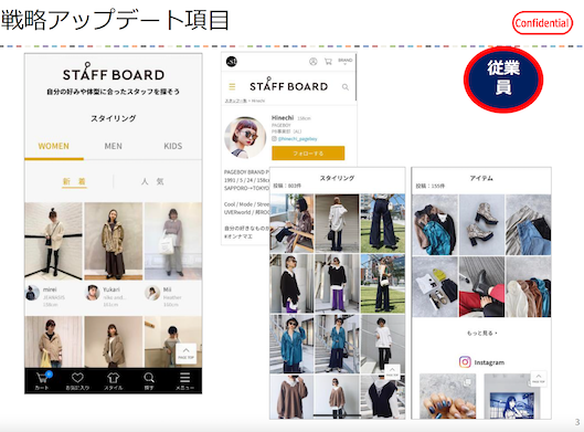 アダストリアの「STAFF BOARD」投稿コンテンツイメージ