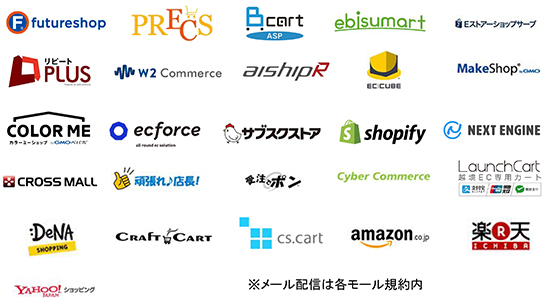 LTV-X EC・通販特化型のCRMツール「LTV-Lab」 連携している主要なECカート