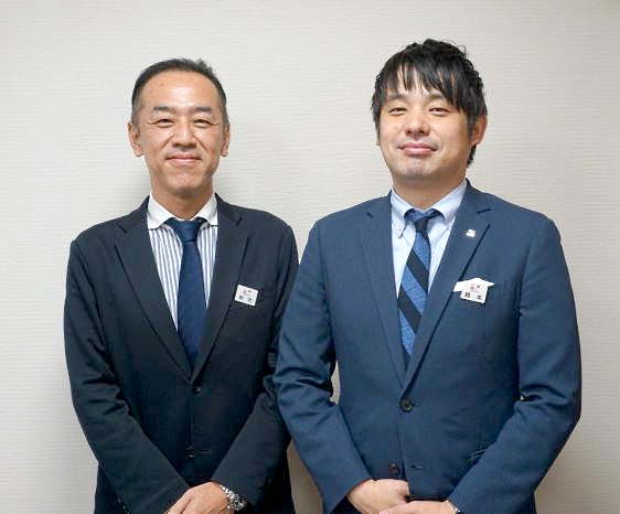京阪電車を運営する京阪グループの京阪百貨店の通販サイト「よろずを継ぐもの」　ECプラットフォーム事業部の新宅担当部長（左）と橋本部長代理