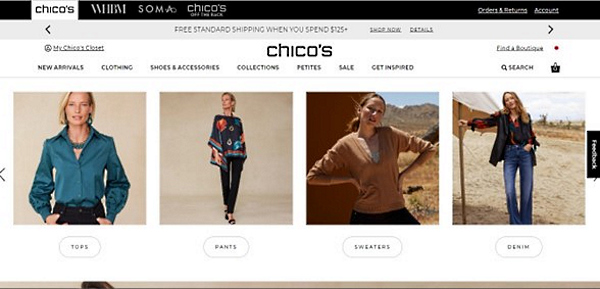 ロイヤルティプログラムで成果を上げているChico’sのECサイト