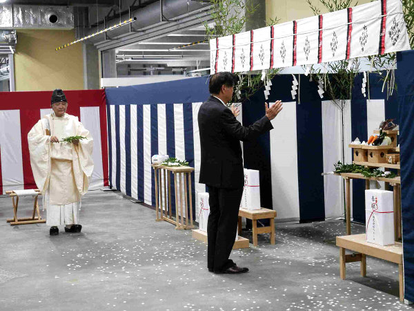 8月23日に実施した竣工式