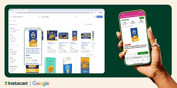 InstacartはGoogleと連携したリテールメディアネットワークを推し進めている