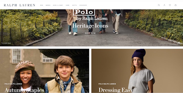 現在の「RalphLauren.com」（画像はサイトから追加）