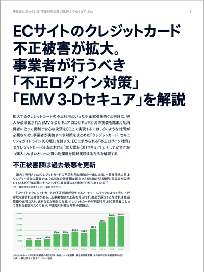 EMV 3-Dセキュア必須化で知っておくべきECビジネスの最新対策とトレンドサンプル