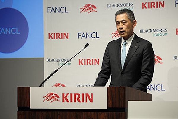キリンホールディングスの吉村透留取締役常務執行役員ヘルスサイエンス事業本部長