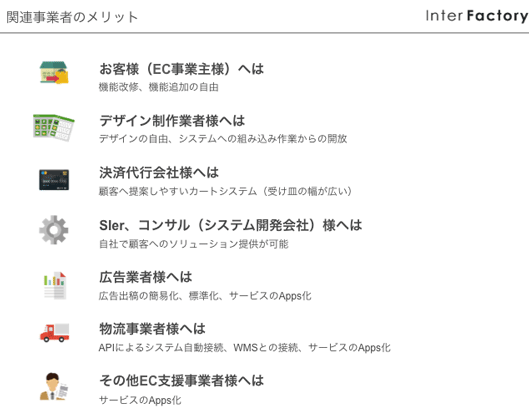 関連事業者のメリット