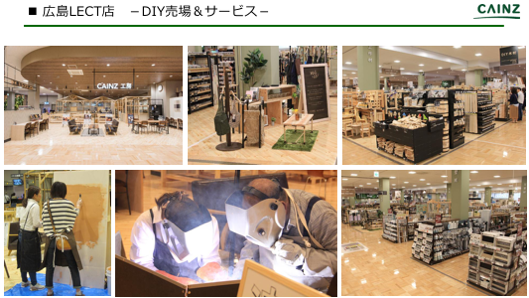 2017年4月にオープンしたカインズ広島LECT店のDIYコーナー