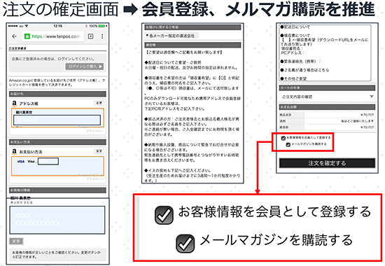 Amazon Amazon Pay 決済 会員登録・メルマガ購読の仕組み