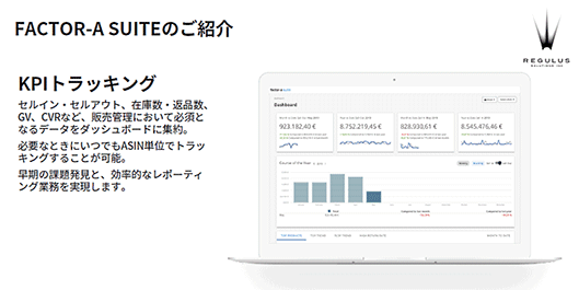 レギュラス・ソリューションズ FACTOR-A SUITE Amazonエージェンシー データ分析 トラッキング ASIN