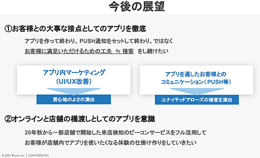 Repro ユナイテッドアローズ 今後の展望