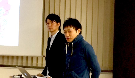 ファブリックの永里元気広報担当者と堀井翔太CEO