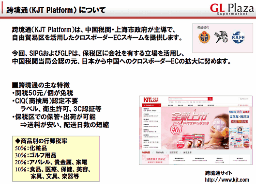 「GL-Plaza」は「跨境通」を通じて日本EC企業の中国展開をサポート