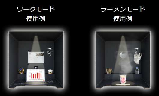 “仕事”と“ラーメン”のための半個室空間「RAMAD WORKER（ラマド ワーカー）」を日清食品がネット限定で販売