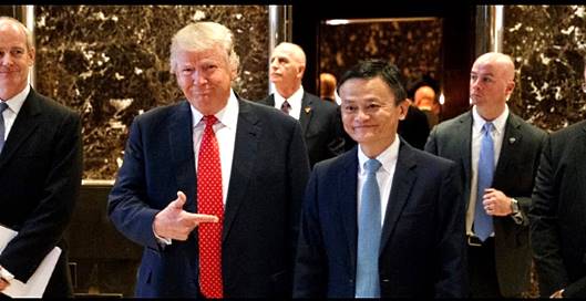 アリババのジャック・マー氏とトランプ次期米国大統領