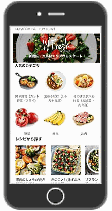 セブン&アイ・ホールディングスとアスクルが始める生鮮食料品のECサービス「IYフレッシュ」の画面イメージ