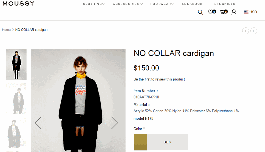バロックジャパンリミテッドはファションブランド「MOUSSY」の英語のECサイトを開設