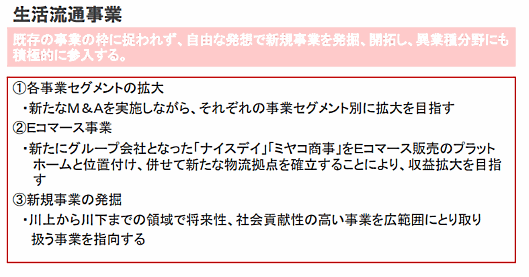 ニッケの2017年度～2019年度の中期経営計画（生活流通事業）